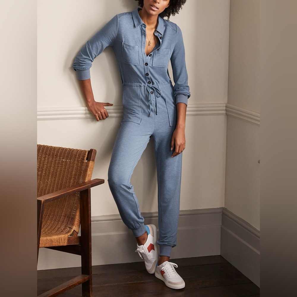 Blue Boden utility jumpsuit romper size 8
